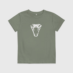 Детская футболка Знак школы змеи с потертостями - Ведьмак 3