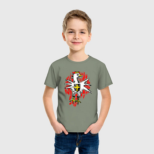 Детская футболка Герб Радовида - рисунок Геральда из квеста / Авокадо – фото 3