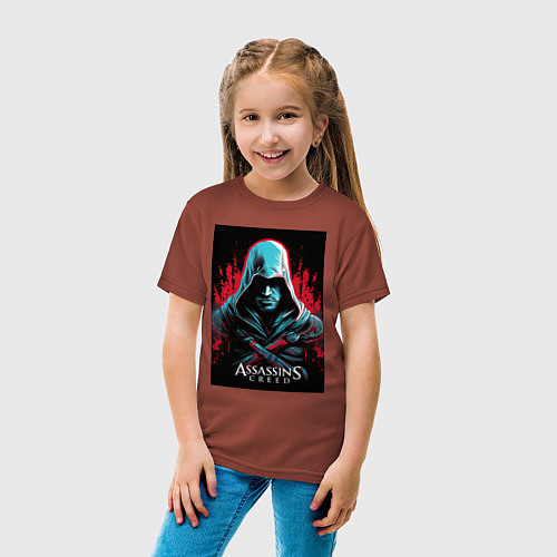 Детская футболка Assassins creed классика / Кирпичный – фото 4