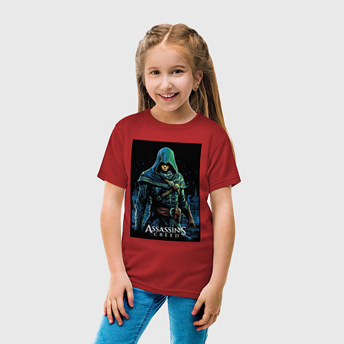 Детская футболка Assassins creed в капюшоне / Красный – фото 4
