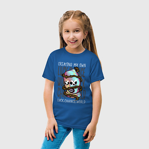 Детская футболка Создание собственного / Синий – фото 4