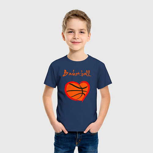 Детская футболка Basket love / Тёмно-синий – фото 3