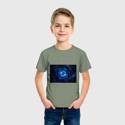 Детская футболка Взрыв синий геометрической абстракции / Авокадо – фото 3