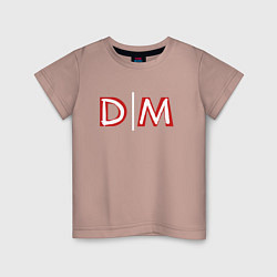 Футболка хлопковая детская Depeche Mode - Memento Mori minimal, цвет: пыльно-розовый