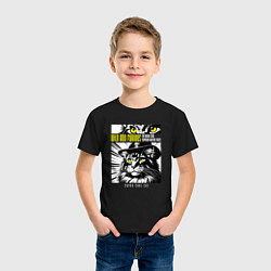 Футболка хлопковая детская Кот в шляпе, цвет: черный — фото 2