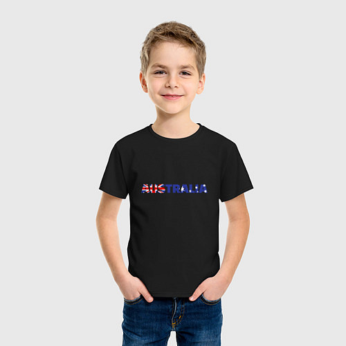 Детская футболка Австралия арт / Черный – фото 3