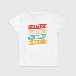 Детская футболка Есть спать тренировка