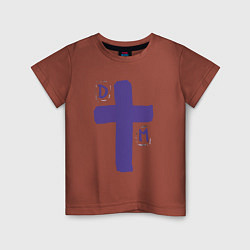 Футболка хлопковая детская Depeche Mode - sofad cross, цвет: кирпичный