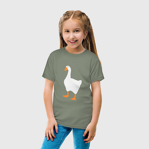 Детская футболка Untitled goose game honk / Авокадо – фото 4