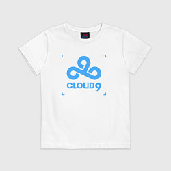 Футболка хлопковая детская Cloud9 - tecnic blue, цвет: белый