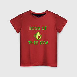 Футболка хлопковая детская Avokado boss, цвет: красный
