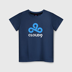 Футболка хлопковая детская Cloud9 - pattern, цвет: тёмно-синий