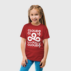 Футболка хлопковая детская Cloud9 - in logo, цвет: красный — фото 2