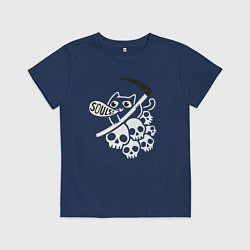 Детская футболка Кот с косой