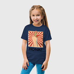 Футболка хлопковая детская Гусь honk, цвет: тёмно-синий — фото 2