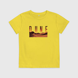 Футболка хлопковая детская Дюна - пески, цвет: желтый
