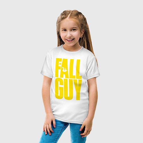 Детская футболка The fall guy logo / Белый – фото 4