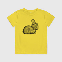 Детская футболка Зайченок в шапке