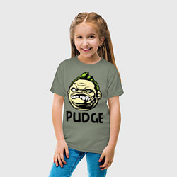 Футболка хлопковая детская Pudge Face, цвет: авокадо — фото 2