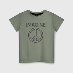 Футболка хлопковая детская Peace imagine, цвет: авокадо