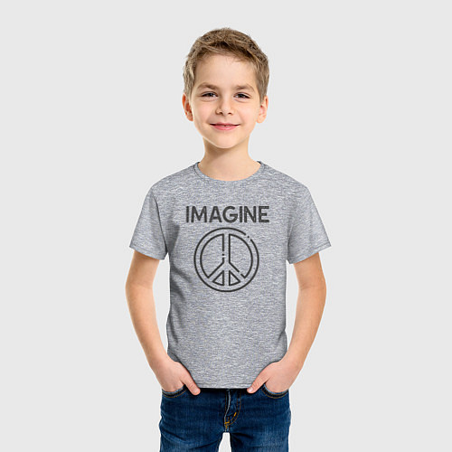 Детская футболка Peace imagine / Меланж – фото 3