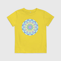 Детская футболка Цветочная геометрическая мандала
