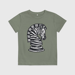 Детская футболка Шахматная зебра