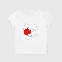 Детская футболка Лиса и роза