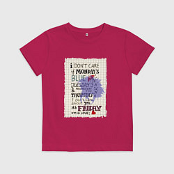 Детская футболка The Cure - Friday im in love