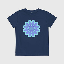 Детская футболка Сиреневая мандала цветок