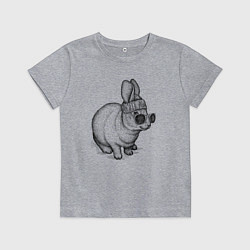 Детская футболка Стильный зайчишка