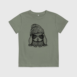 Детская футболка Модный зайчишка