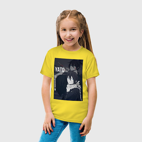 Детская футболка Бездомный бог Ято / Желтый – фото 4