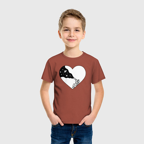 Детская футболка Любовь к космосу / Кирпичный – фото 3