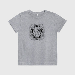 Футболка хлопковая детская Тор мифический бог грома, цвет: меланж