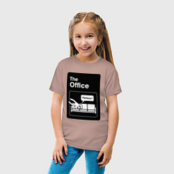 Футболка хлопковая детская Паркур и офис, цвет: пыльно-розовый — фото 2