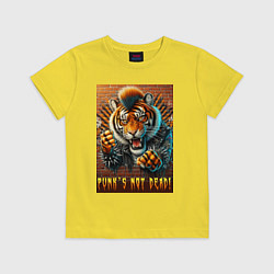 Детская футболка Punks not dead - motto tiger