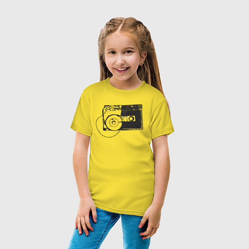 Детская футболка Аудио кассета / Желтый – фото 4
