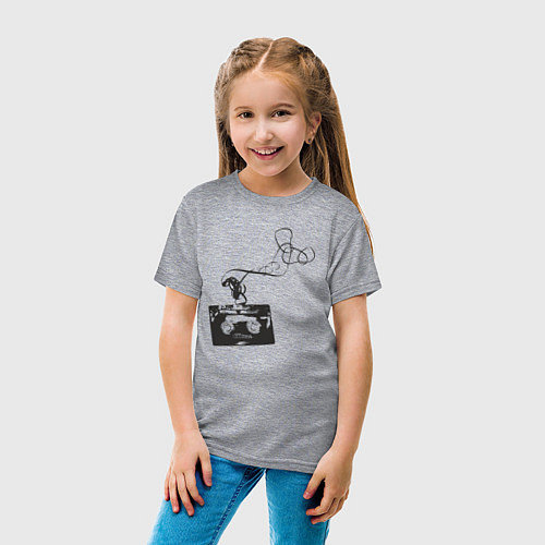 Детская футболка Кассетная лента / Меланж – фото 4