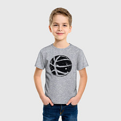 Футболка хлопковая детская Black ball, цвет: меланж — фото 2