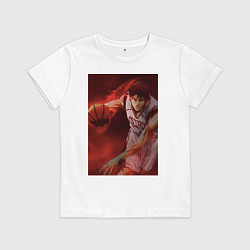 Футболка хлопковая детская Баскетбол Тайга Кагами, цвет: белый