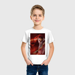 Футболка хлопковая детская Баскетбол Тайга Кагами, цвет: белый — фото 2