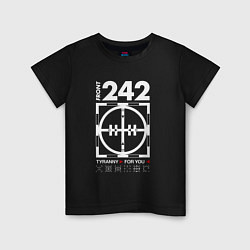 Футболка хлопковая детская Front 242 - Tyrany for you, цвет: черный