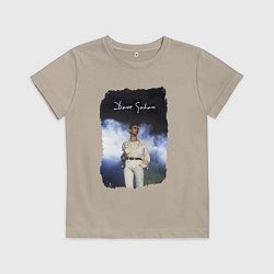 Футболка хлопковая детская Depeche Mode - Gahan oldschool, цвет: миндальный