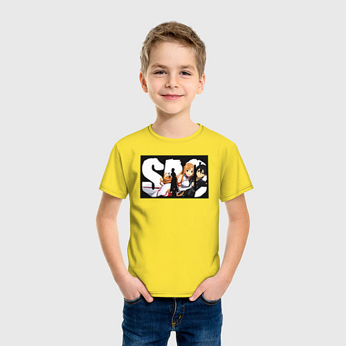 Детская футболка Кадзуто Киригая Игрок-одиночка / Желтый – фото 3