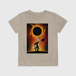 Футболка хлопковая детская Эсканор грех льва, цвет: миндальный