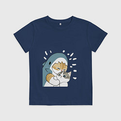 Детская футболка Котик-акула