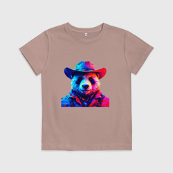 Детская футболка Панда ковбой