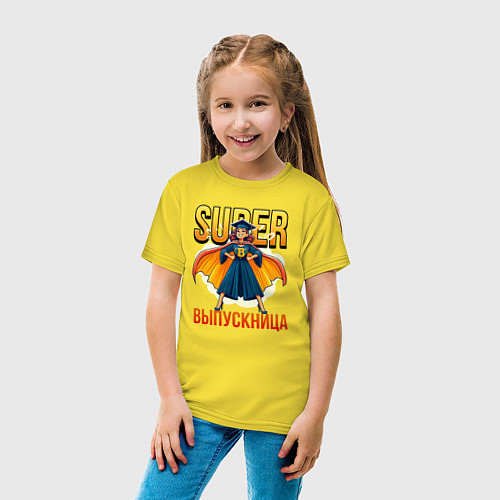 Детская футболка Super выпускница / Желтый – фото 4