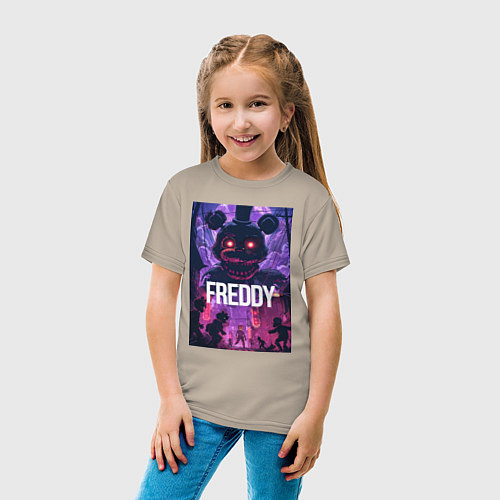 Детская футболка Freddy - мишка Фредди / Миндальный – фото 4